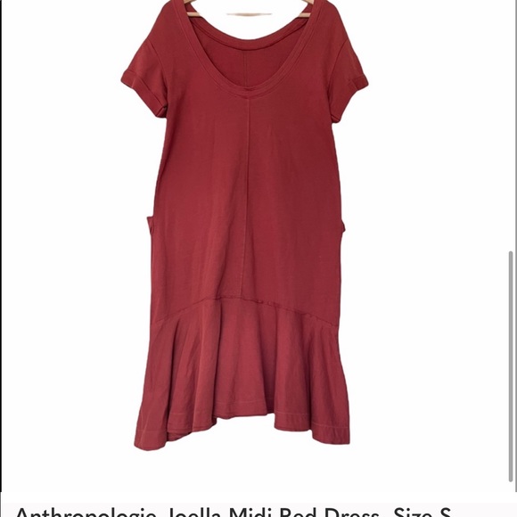 Anthropologie Joella Midi Dress Red - Picture 5 of 5